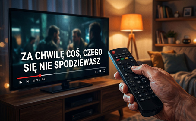 Telewizor i komunikat