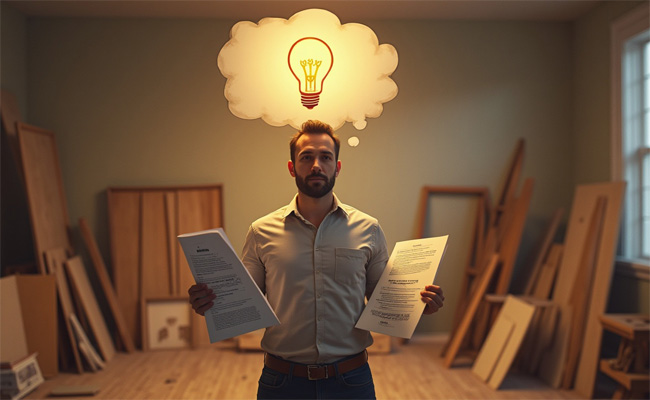 Mężczyzna z instrukcją