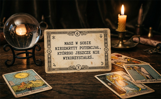 Karta tarota z wróżbą