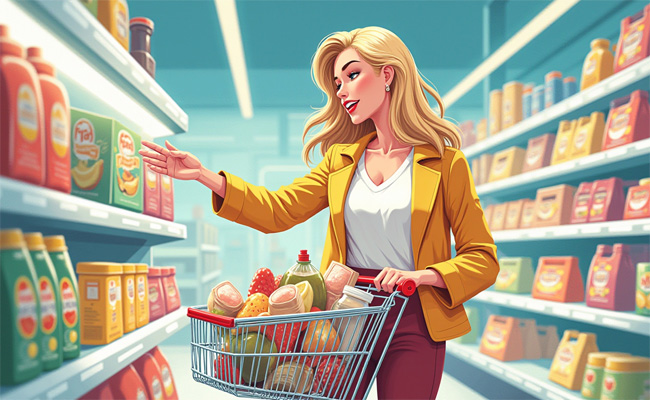 Kobieta robiąca zakupy